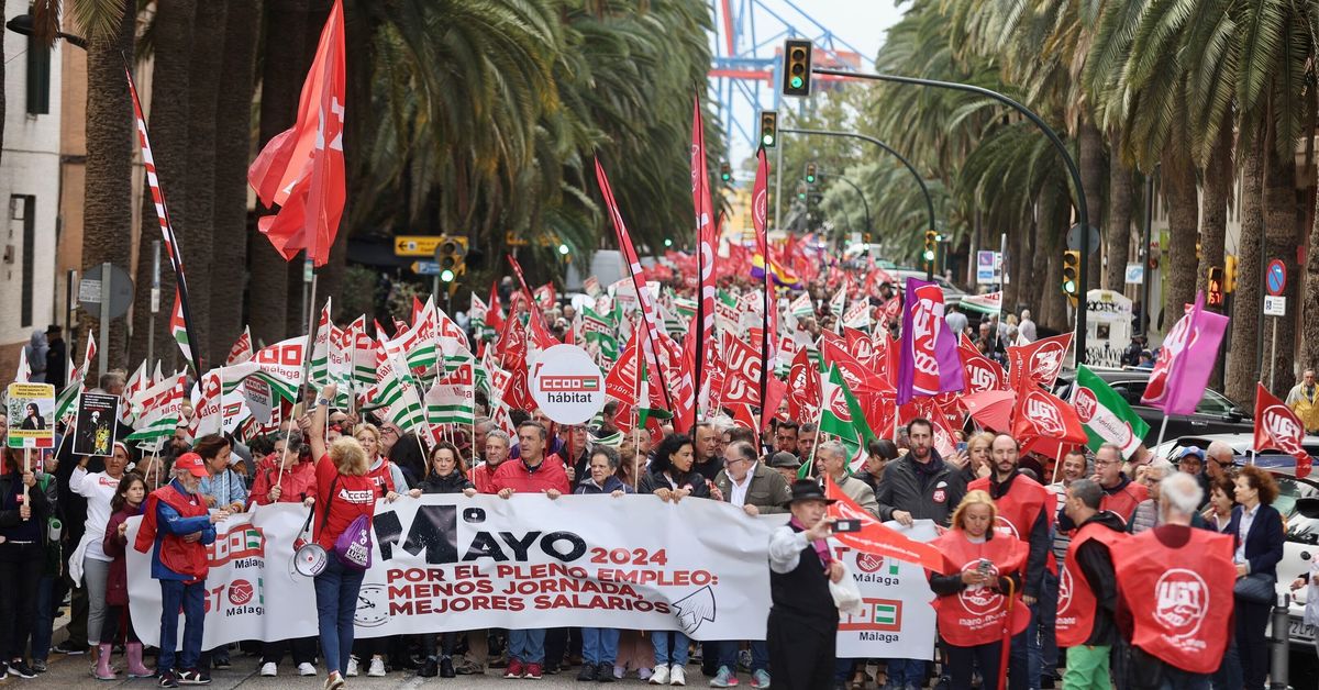 Manifestación del 1 de mayo en Málaga: CCOO y UGT llaman a defender ...