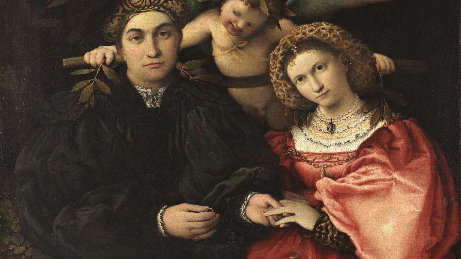 En retratos como éste, 'Marsilio Cassotti y esposa', el pintor se atrevió a concebir formatos distintos para el género, al apaisar la pintura e incluir a más de un personaje.