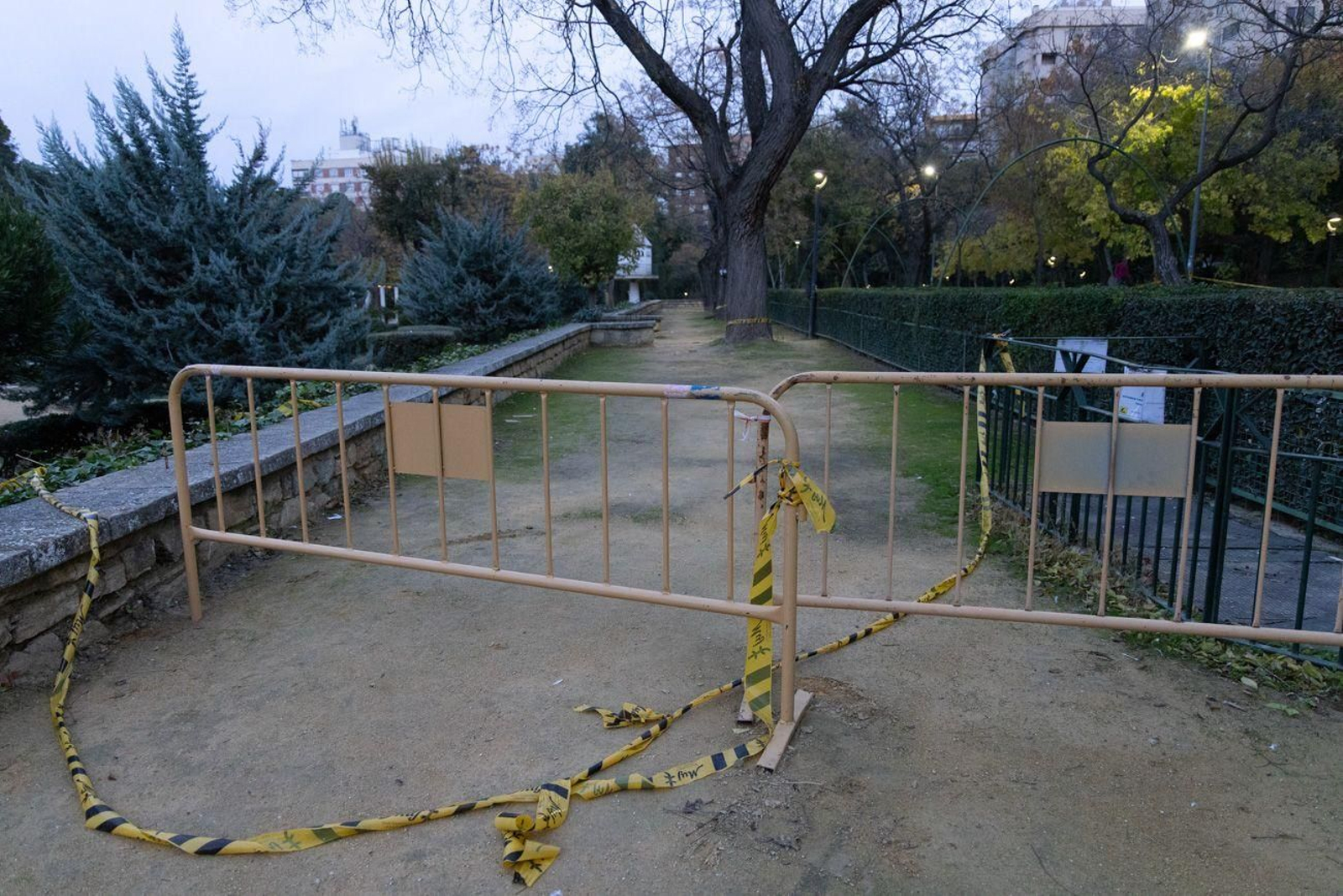 Parque de la Concordia en Jaén donde encontraron los cuerpos de las dos menores. Ja