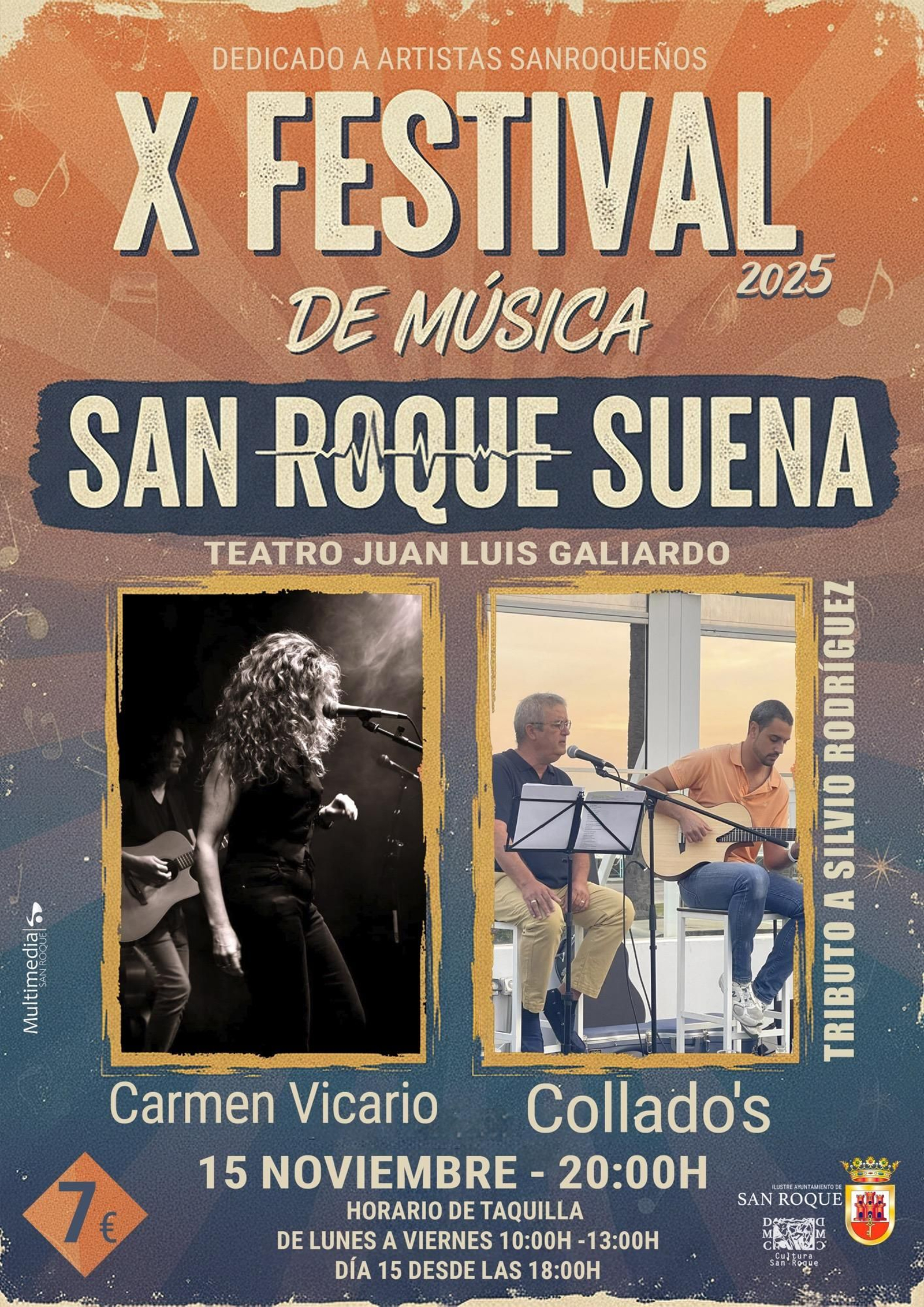 Cartel del X Festival de Música 'San Roque Suena'.