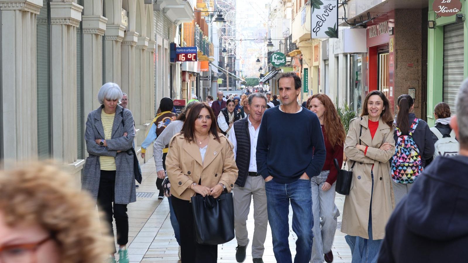 Ambiente en el centro de Huelva.