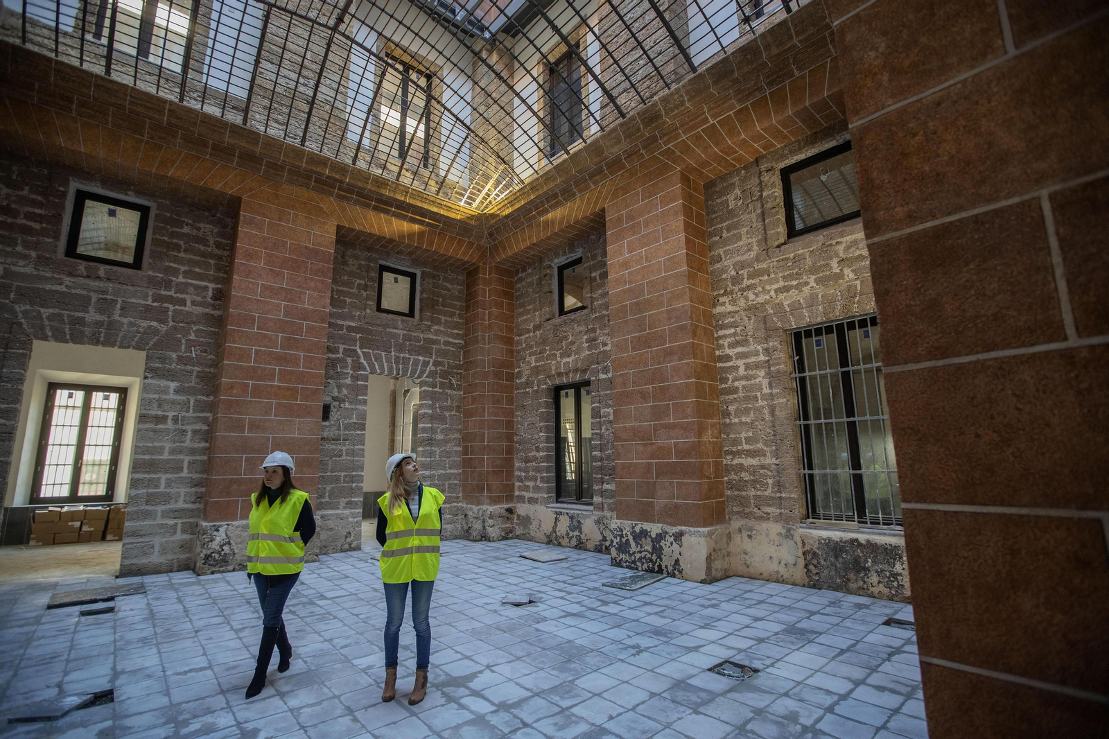 El patio de la cárcel tras la intervención.