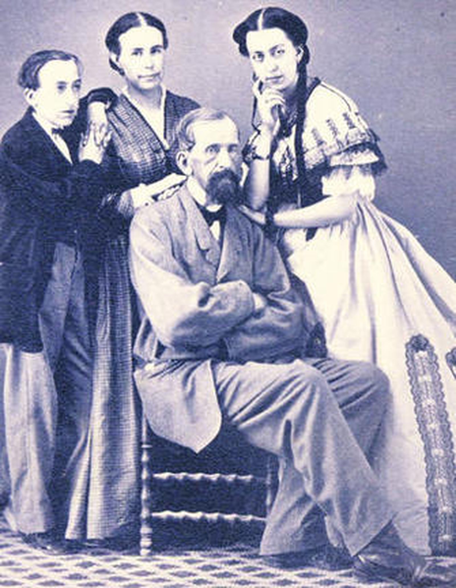 Retrato del Conde de Lipa y su familia realizado 			hacia 1863 por su alumna Amalia López.