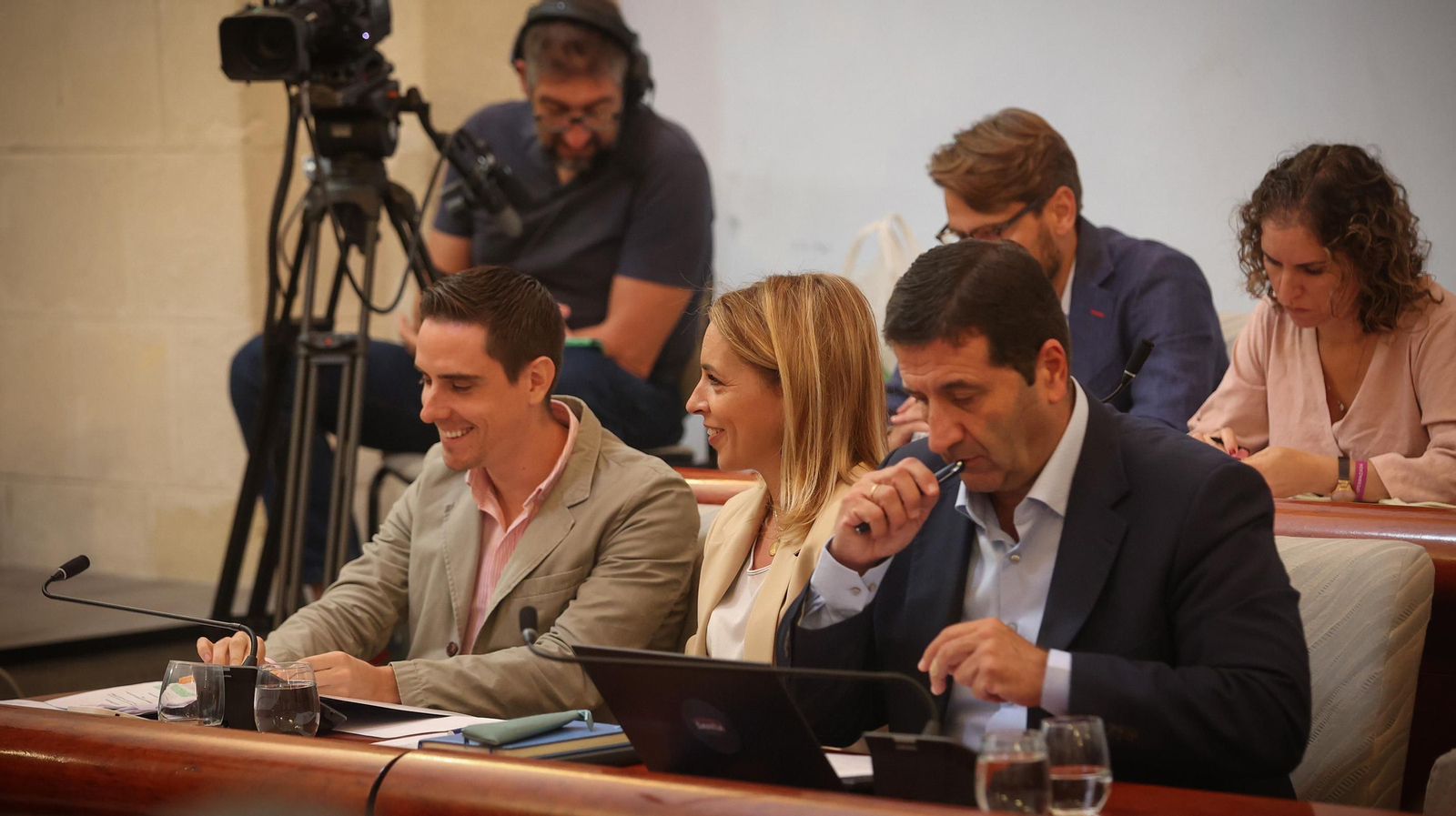 Almudena Martínez, durante un pleno en Jerez.
