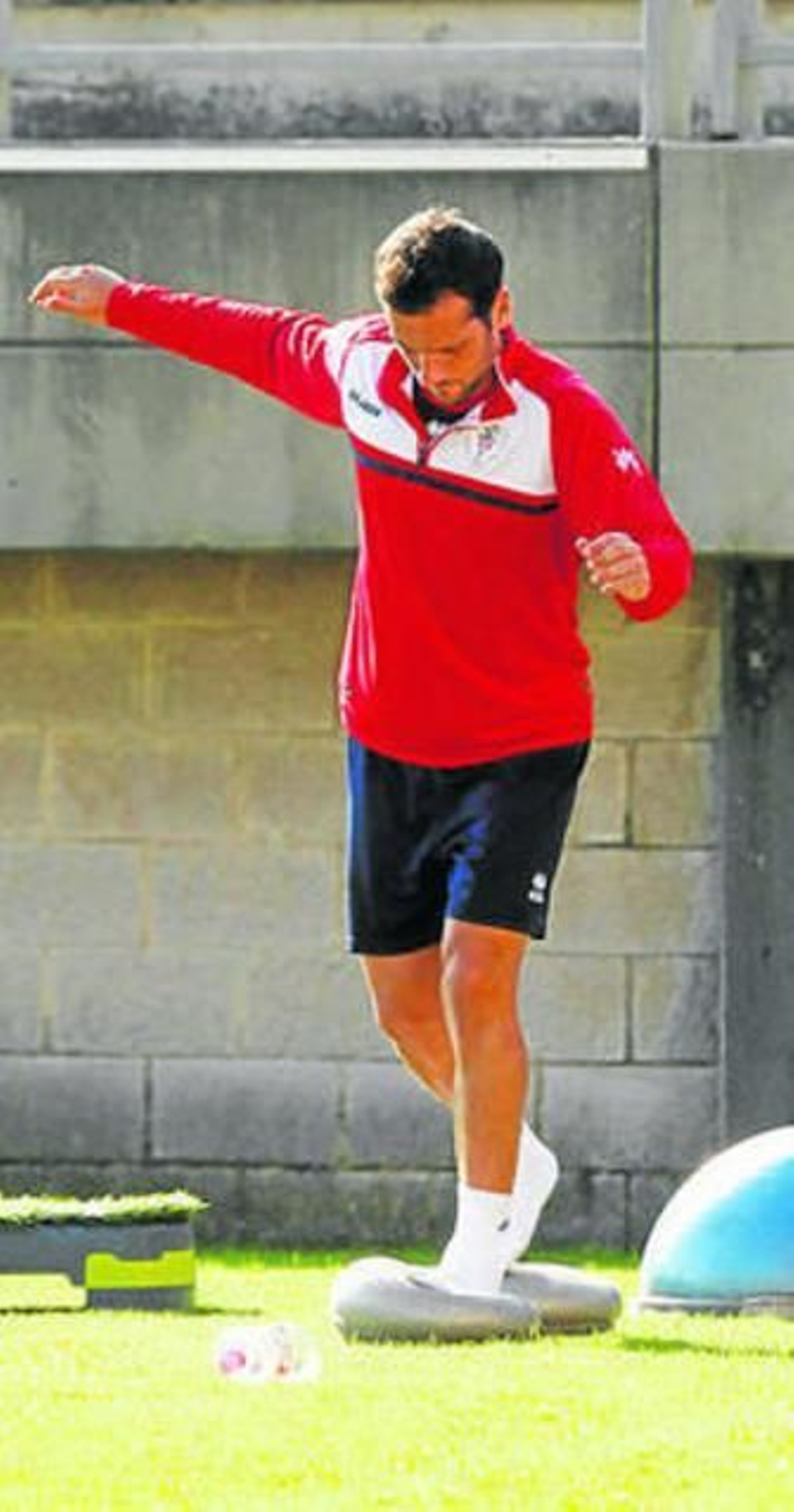 Alvar, en un entrenamiento.