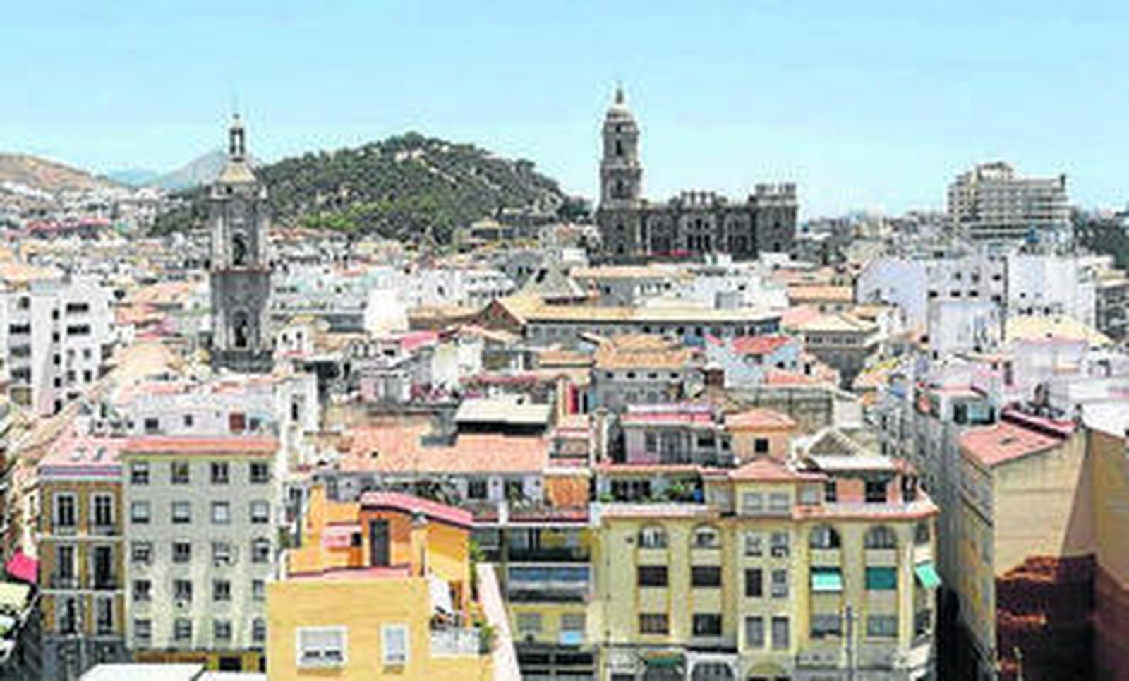 Vistas del centro histórico de Málaga.