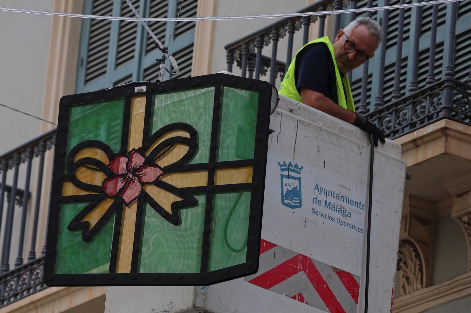 Los preparativos para la Navidad en el centro de Málaga, en fotos