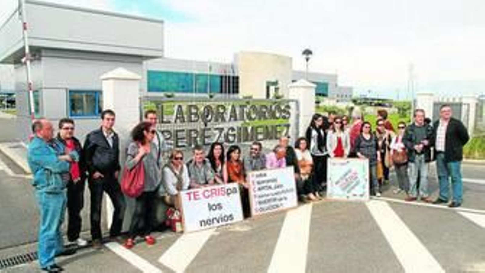 Empleados de Pérez Giménez durante una de las múltiples concentraciones.