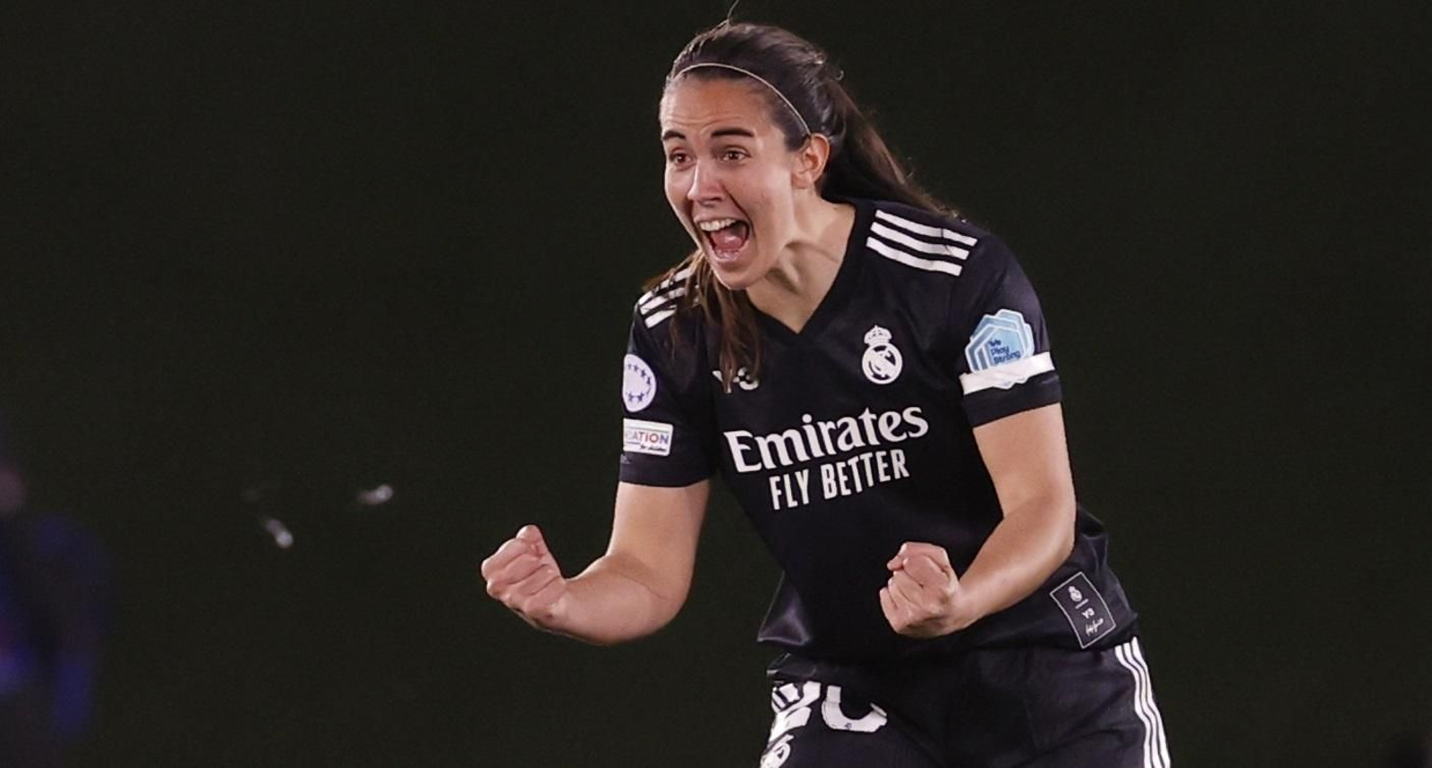 La cordobesa Rocío Gálvez celebra un gol con el Real Madrid.