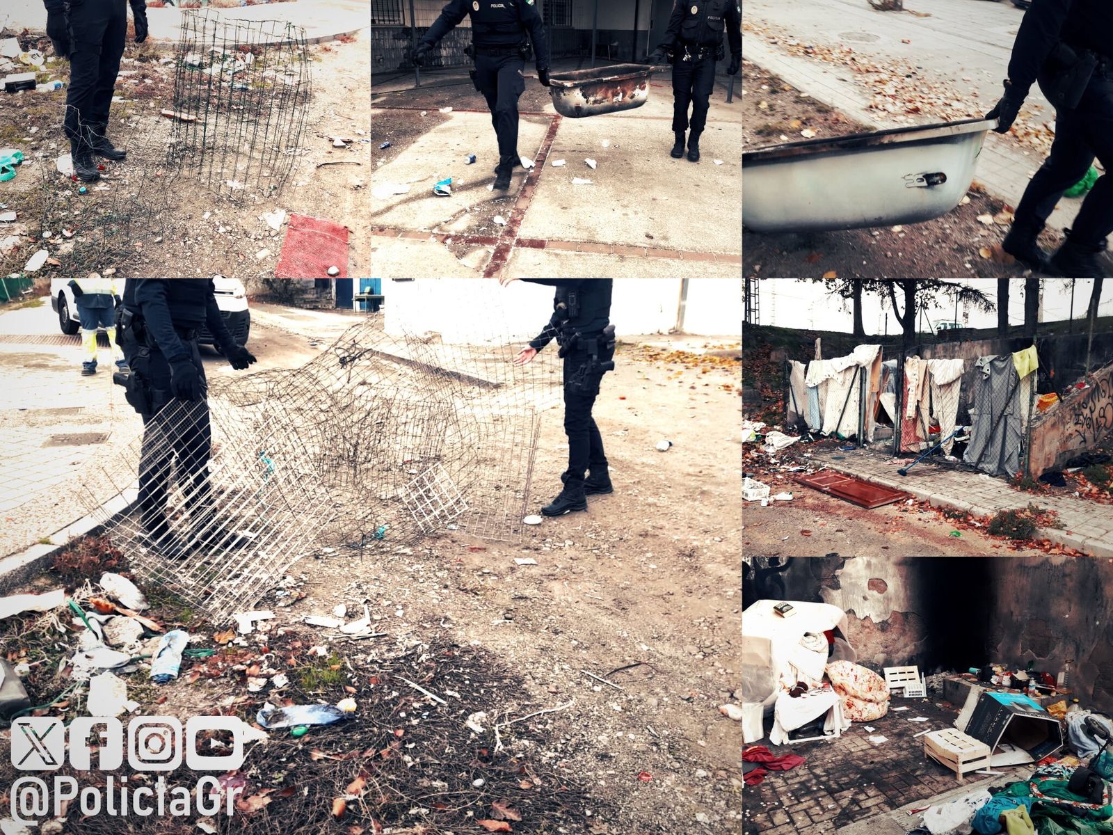 Basuras retiradas por Inagra y la Policía Local.