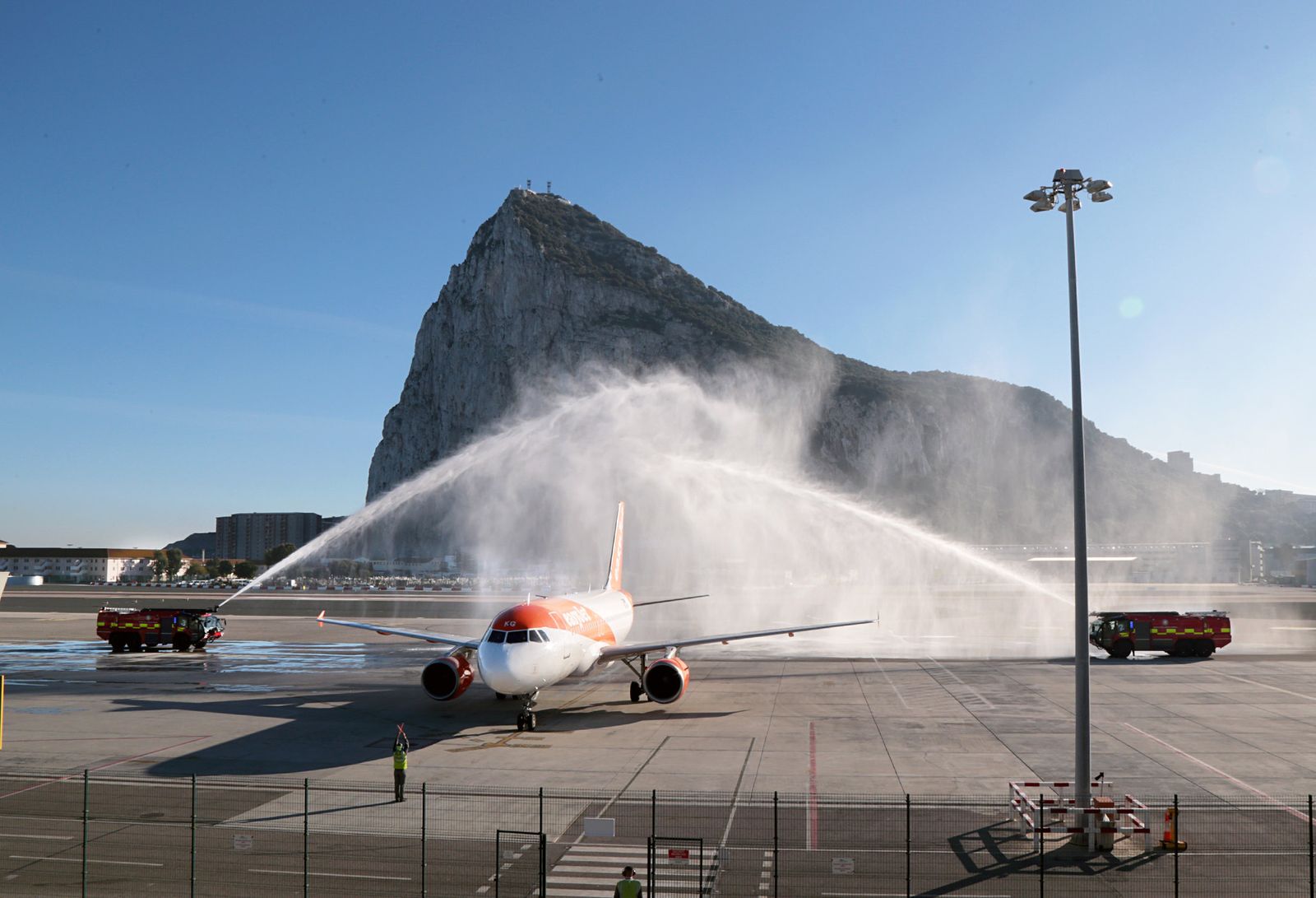 Un avión de Easyjet, en el aeropuerto de Gibraltar.