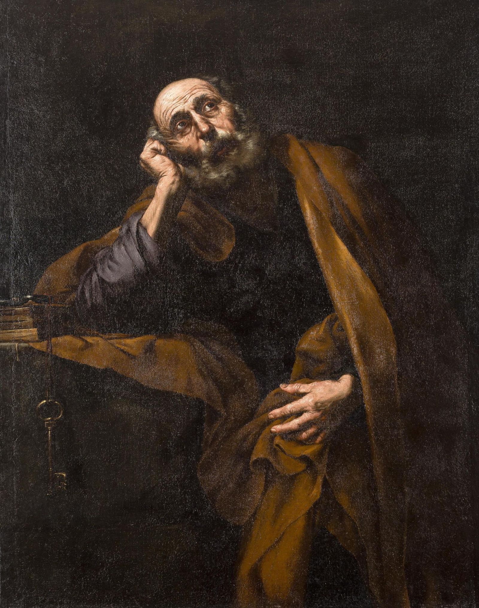Detalle de 'San Pedro meditando' de José de Ribera.