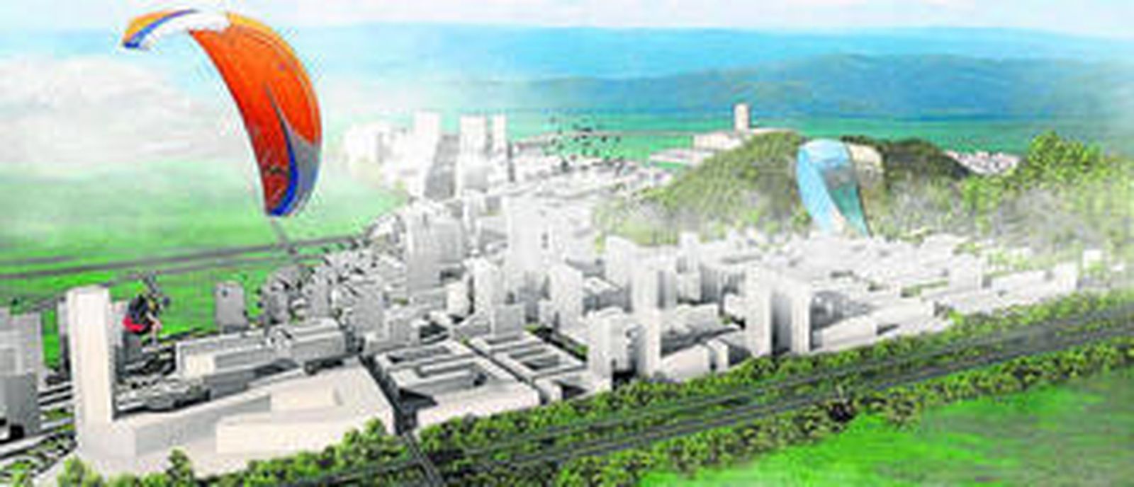 Una imagen general del proyecto realizado por los arquitectos sevillanos para la ciudad de Dushan.