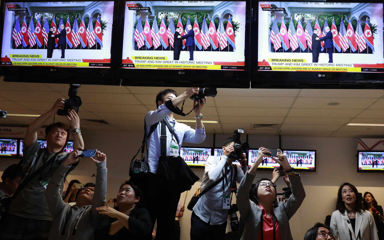 Las imágenes del encuentro entre Kim Jong-un y Trump