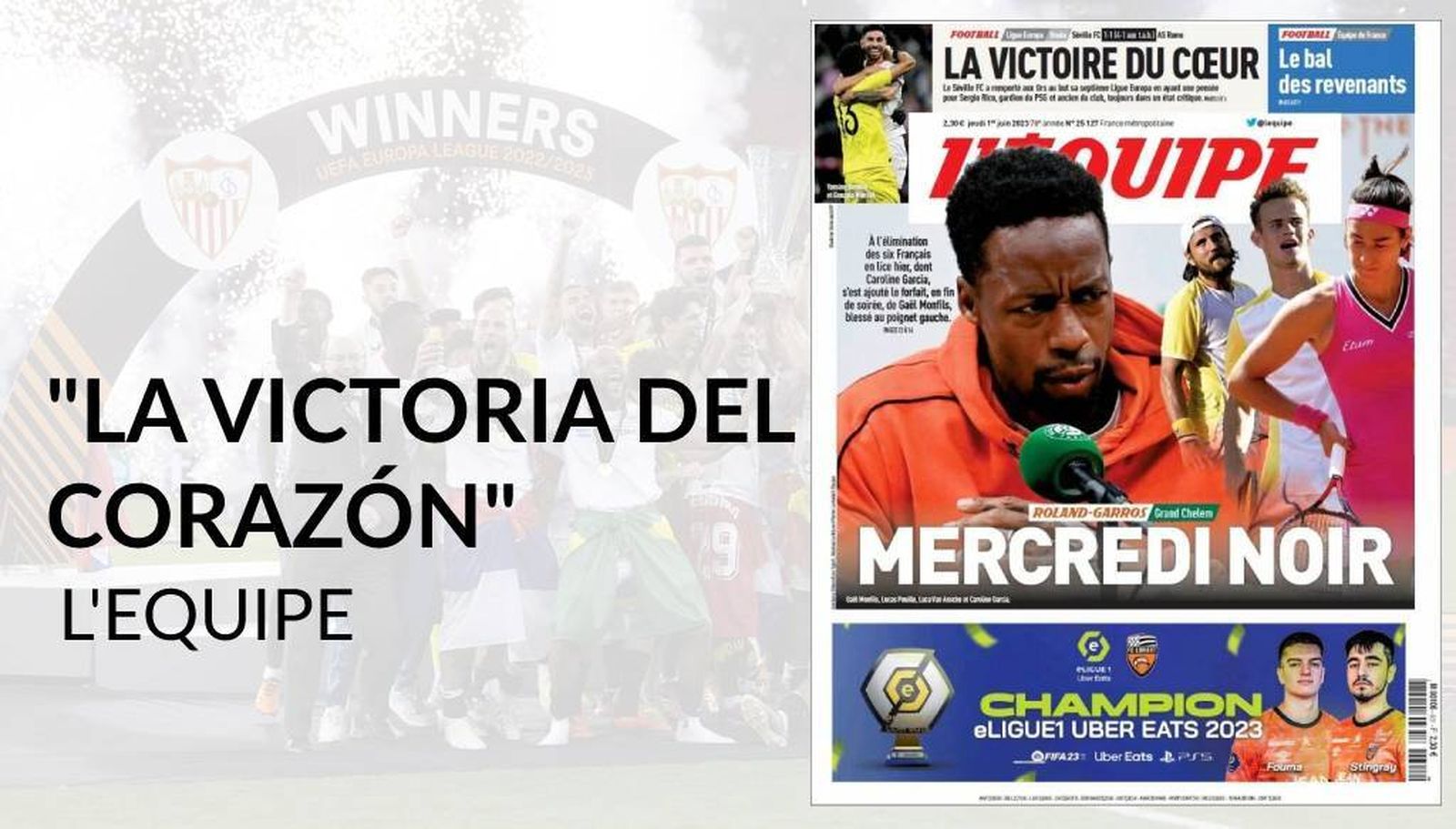 L'Equipe: "La victoria del corazón"