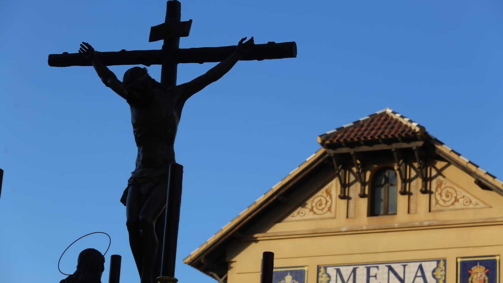 El Cristo de la Buena Muerte, de la Congregación de Mena, este Jueves Santo en Málaga.