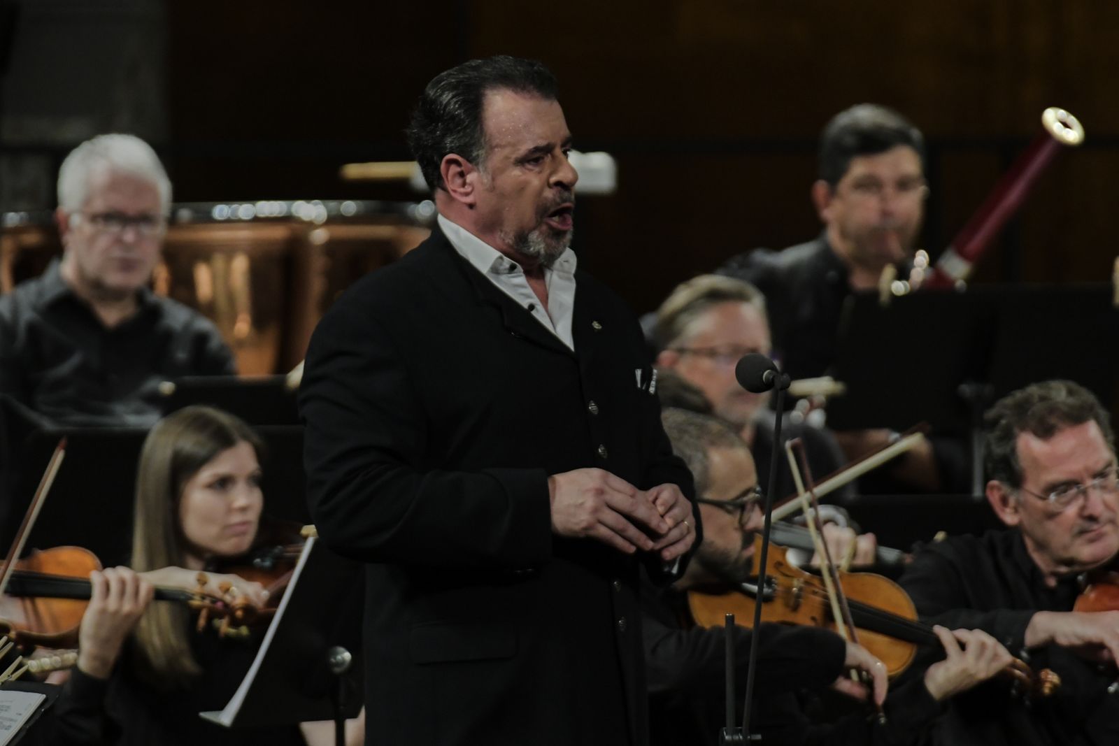 La soprano granadina María José Moreno y el barítono malagueño Carlos Álvarez actúan en  el Palacio de Carlos V, en imágenes