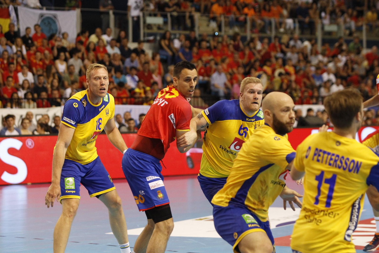 Fotogalería España-Suecia. Balonmano. Palacio Juegos Mediterráneos. Almería