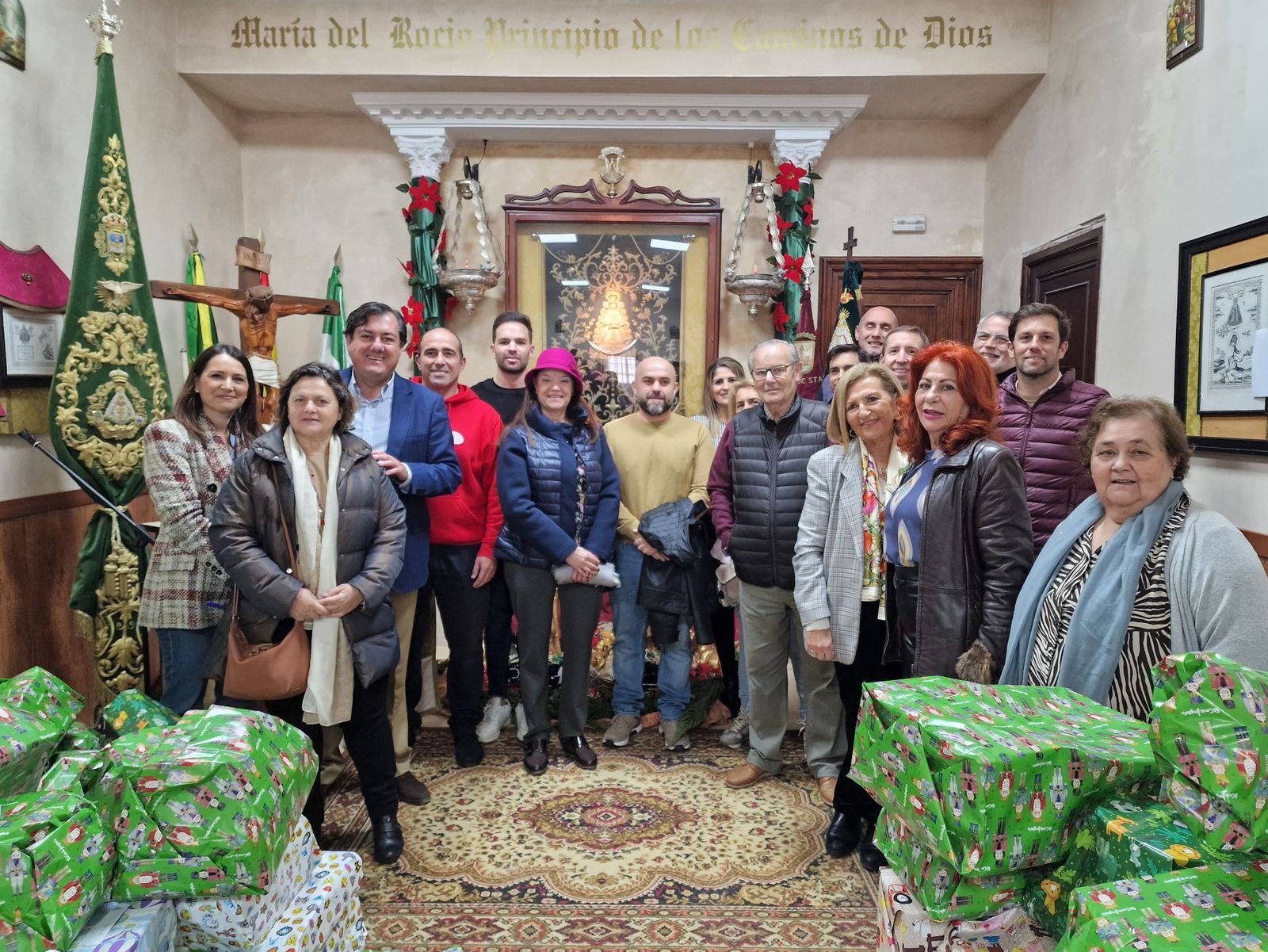 Una imagen de la presentación de la campaña en la sede de los rocieros portuenses.