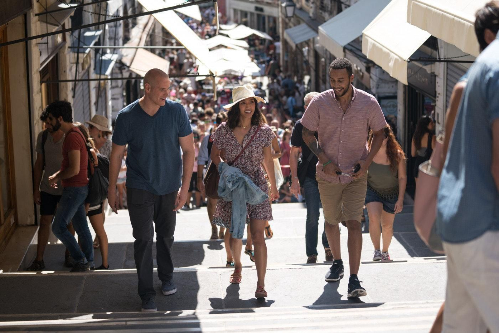 Un fotograma de '15:17 Tren a París', el último largometraje dirigido por Clint Eastwood.