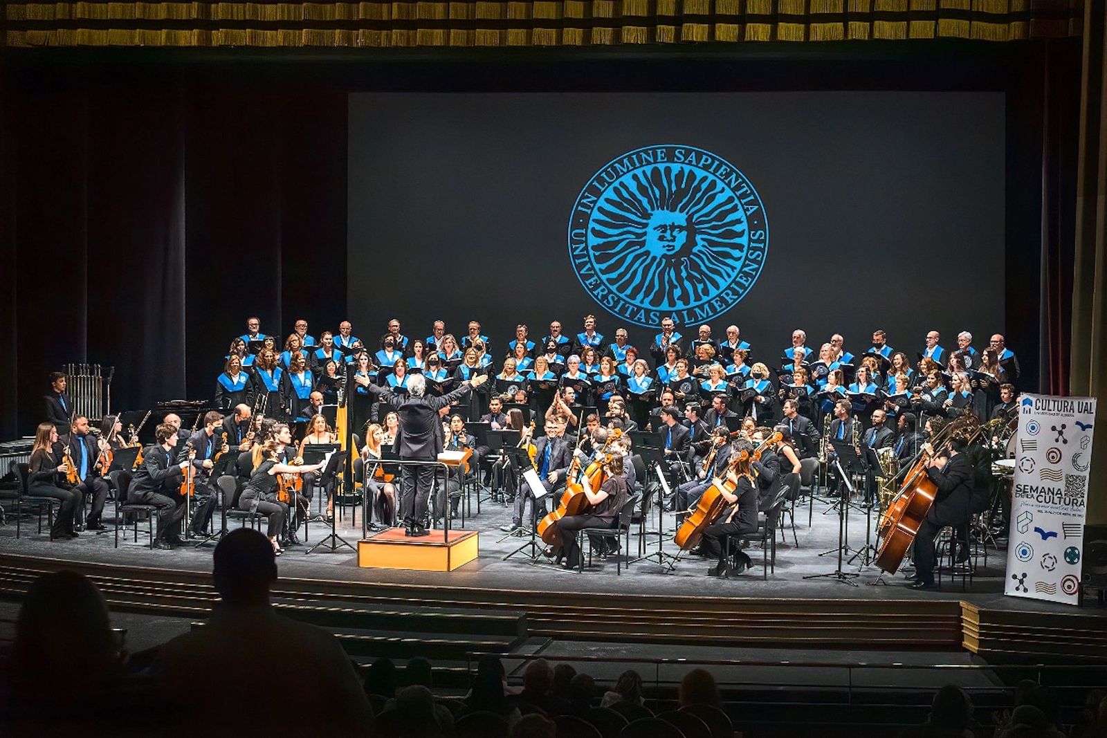 Imagen de un concierto de la Orquesta de la Universidad de Almería.