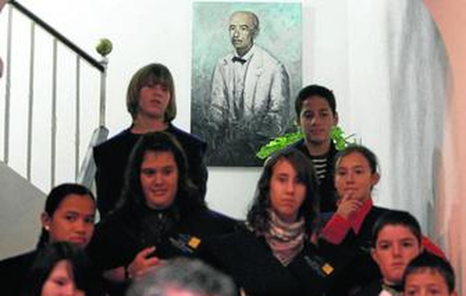 Algunos de los participantes en el homenaje de ayer en la casa natal de Falla.