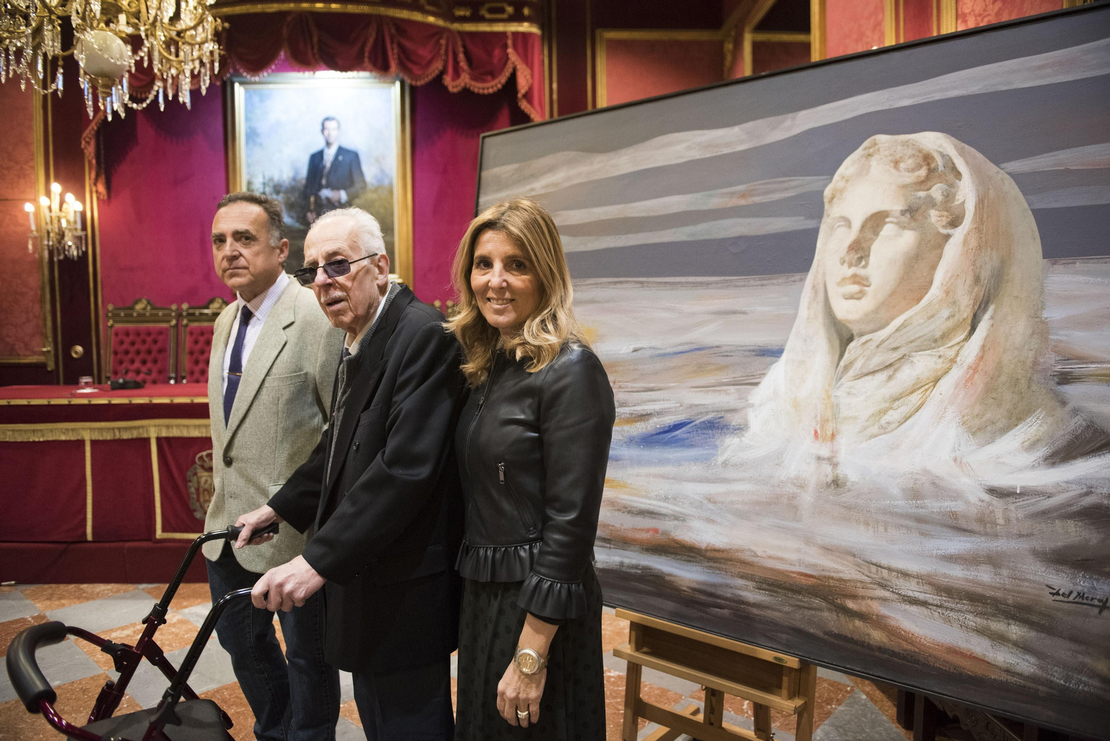 Manuel del Moral dona a Granada su obra 'Cabeza de mujer de Pérgamo'