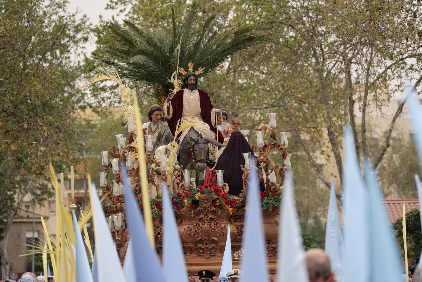 Una imagen del paso de La Borriquita, en la Semana Santa de 2024. Una imagen del paso de La Borriquita, en la Semana Santa de 2024.