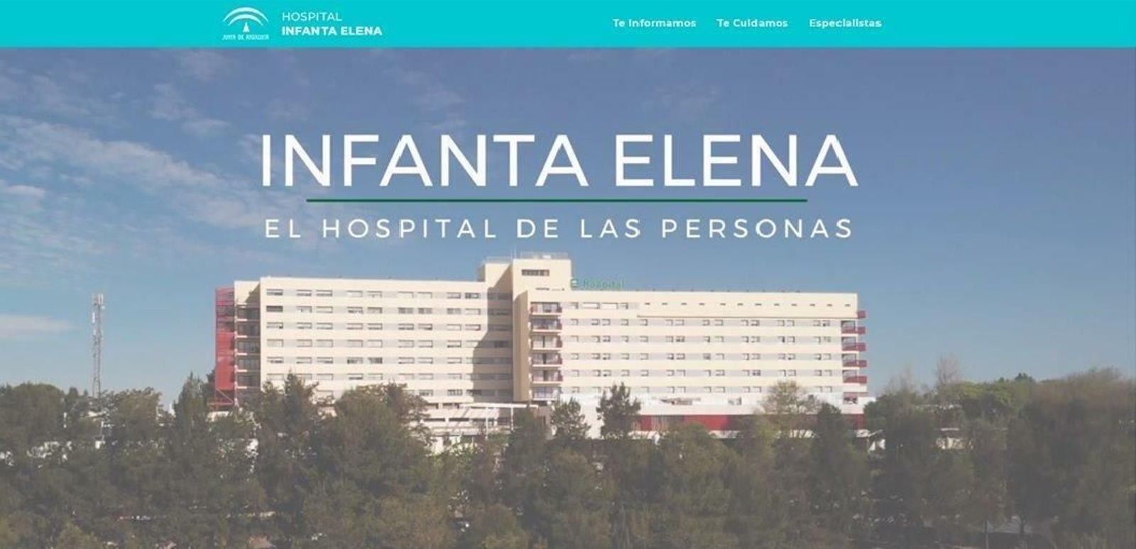 Página de inicio de la ‘web’ del hospital.