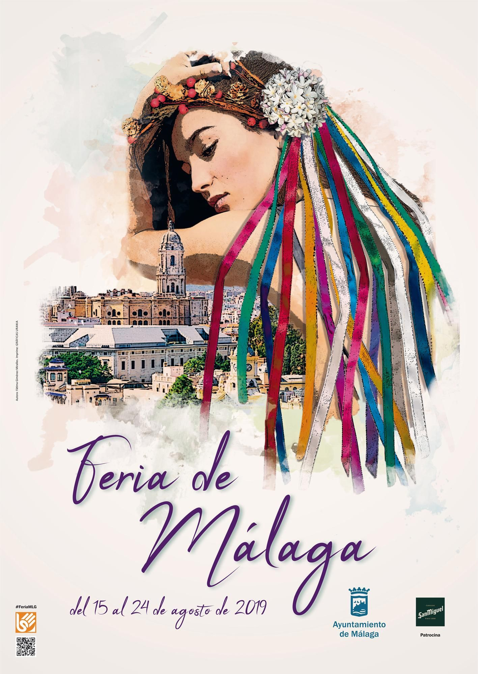 Feria de Málaga 2019: "La diosa Málaga " Cartel 2019: "La diosa Málaga "