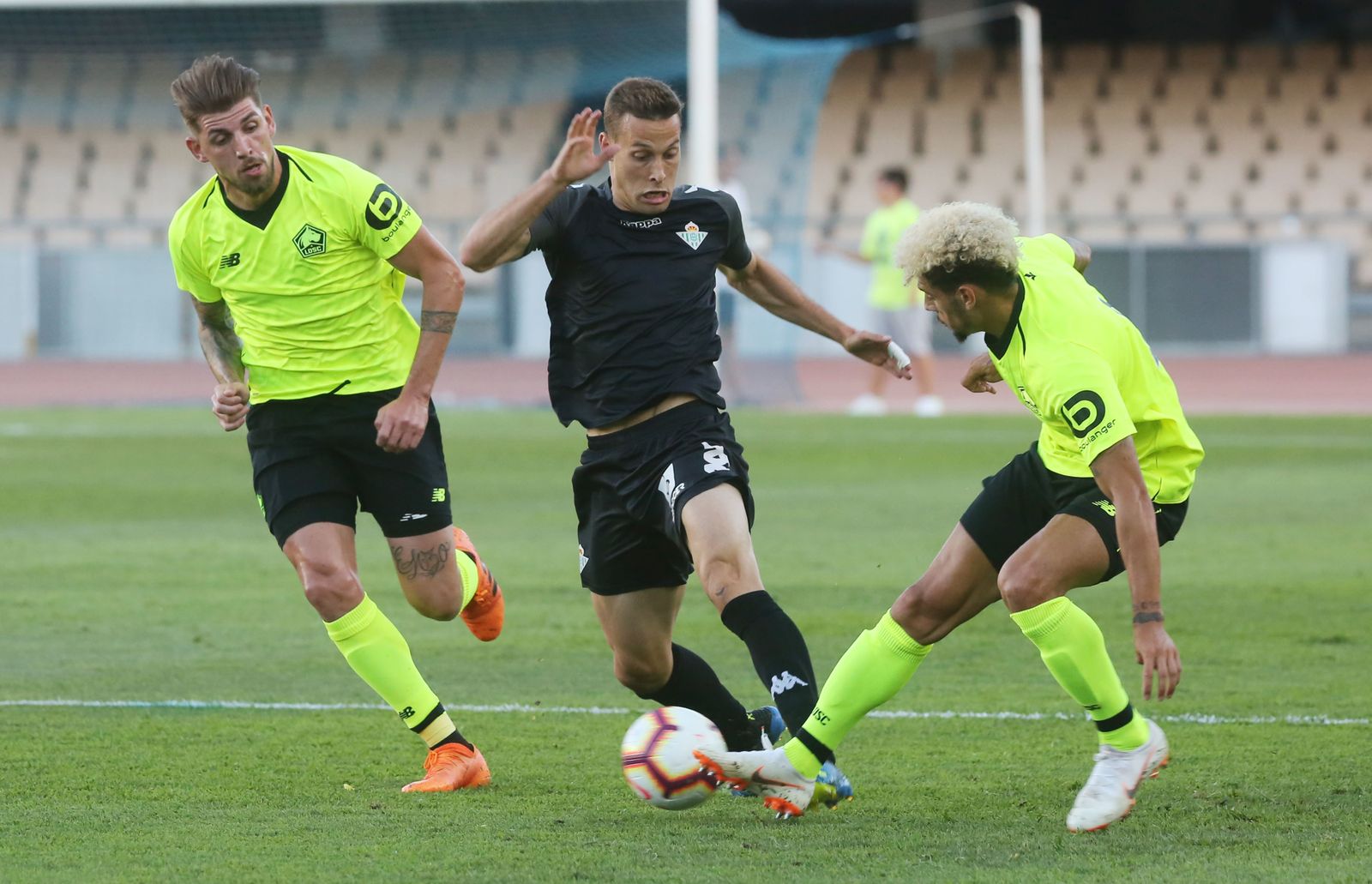 Canales, en el amistoso ante el Lille.