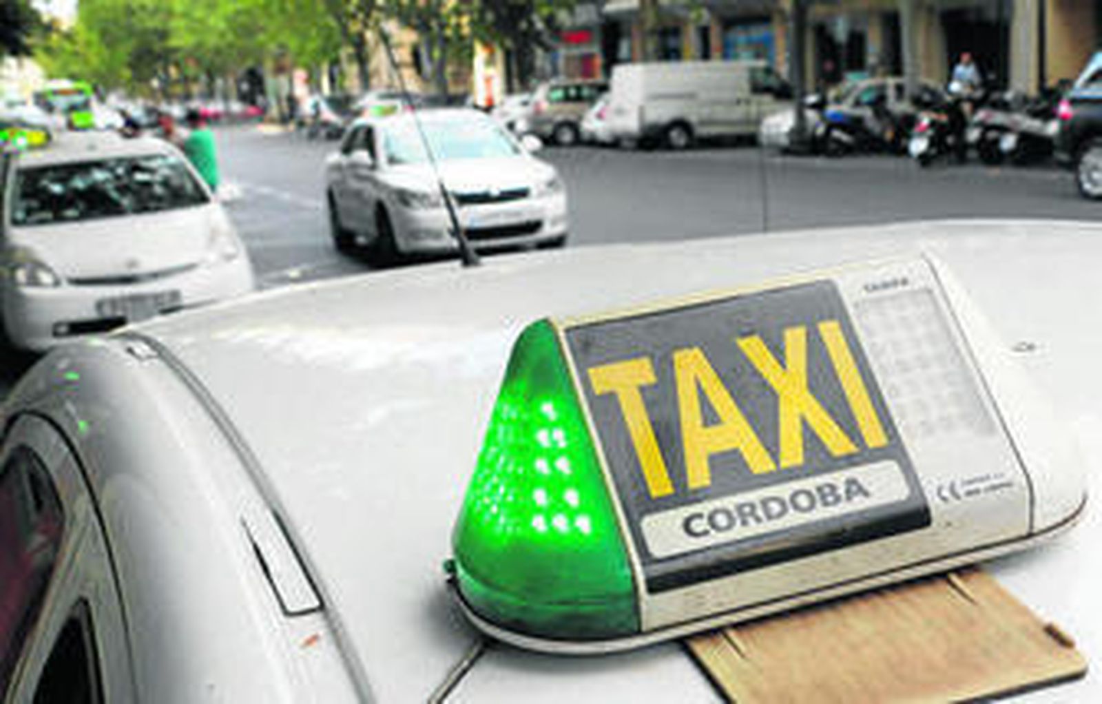 Una parada de taxi de la capital.
