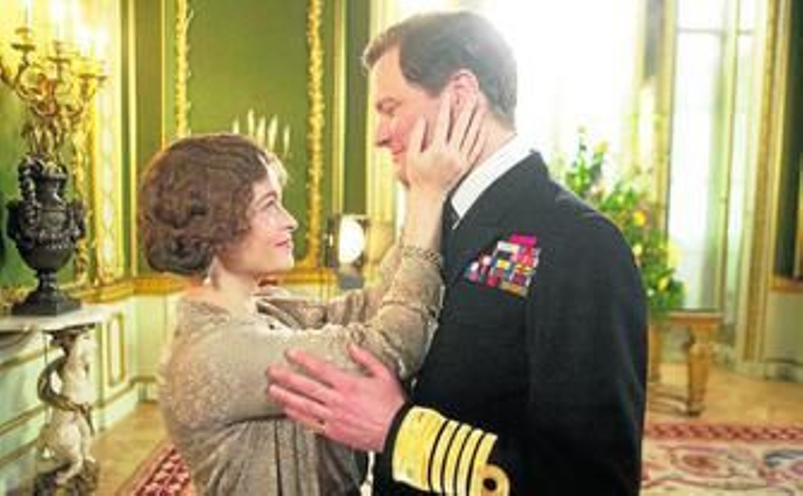 Helena Bonham Carter y Colin Firth, pareja protagonista de 'El discurso del rey'.