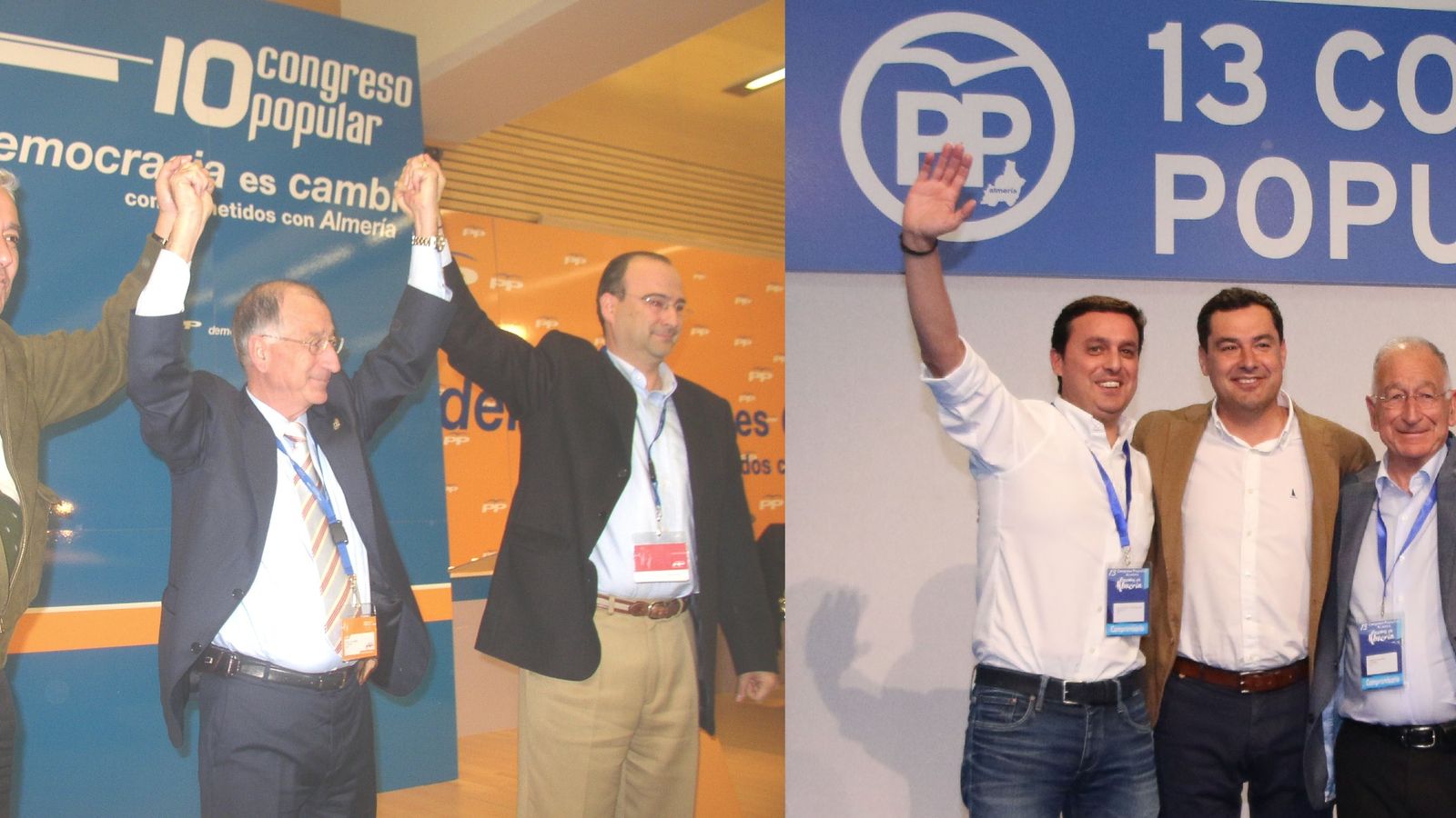 Gabriel Amat en uno de sus primeros congresos y en el último de junio de 2017