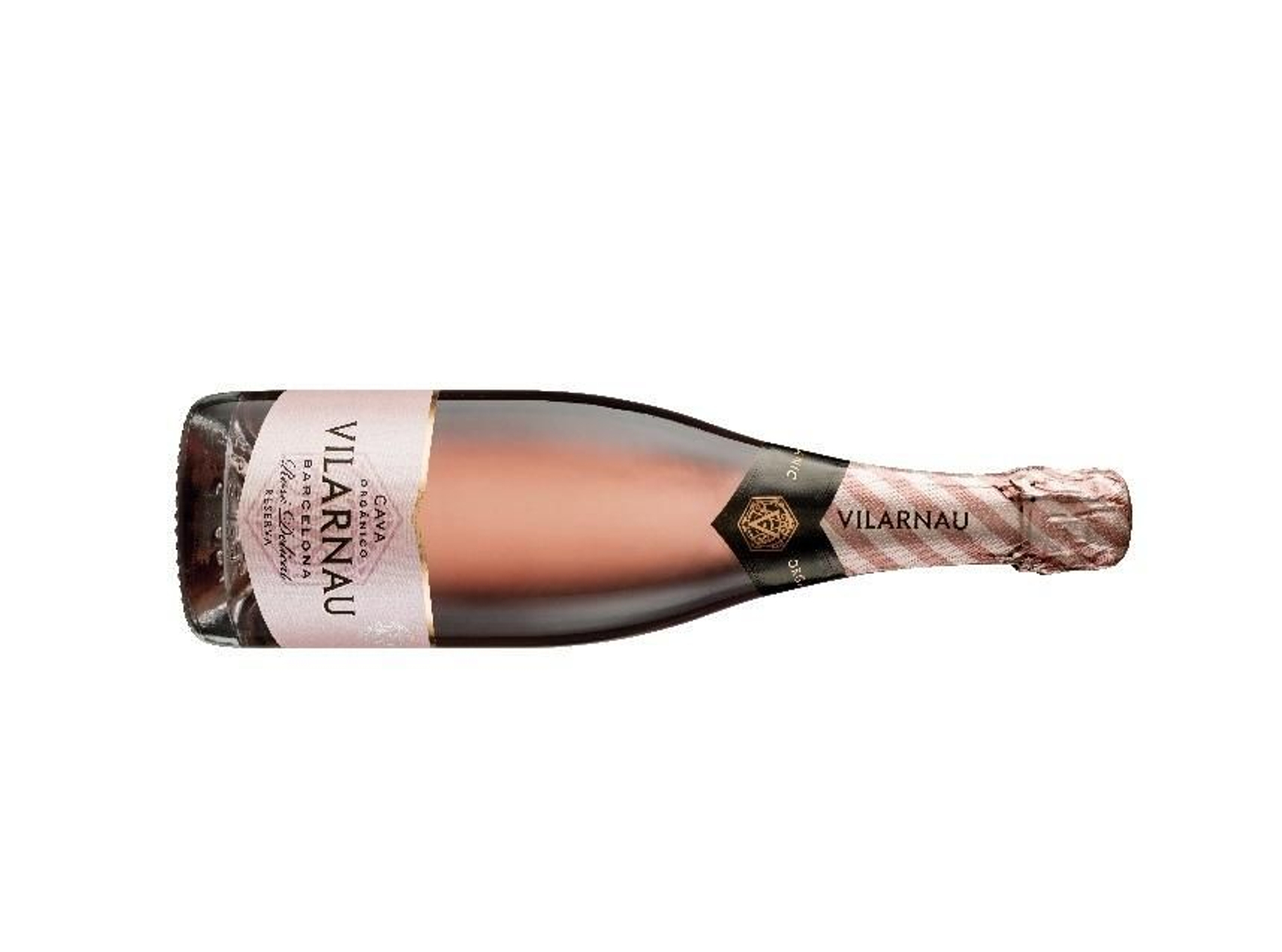 Botella de Vilarnau Rosé Delicat, mejor cava rosado reserva en los premios Vinari.