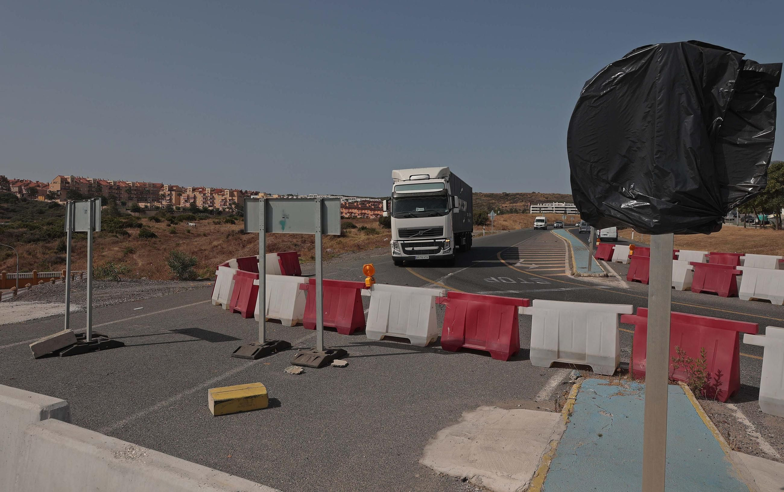 Fotos de las obras del Acceso Sur a Algeciras en La Juliana