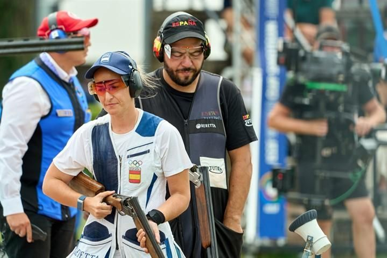 Fátima Gálvez y Alberto Fernández, en plena competición.