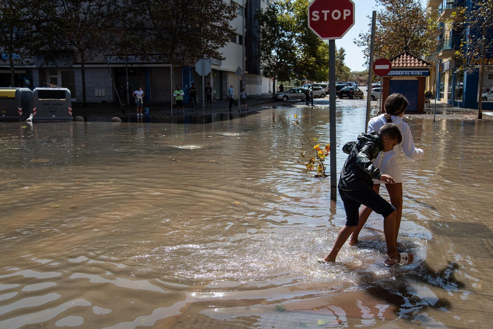 Imágenes de las inundaciones causadas por la lluvia en Isla Cristina