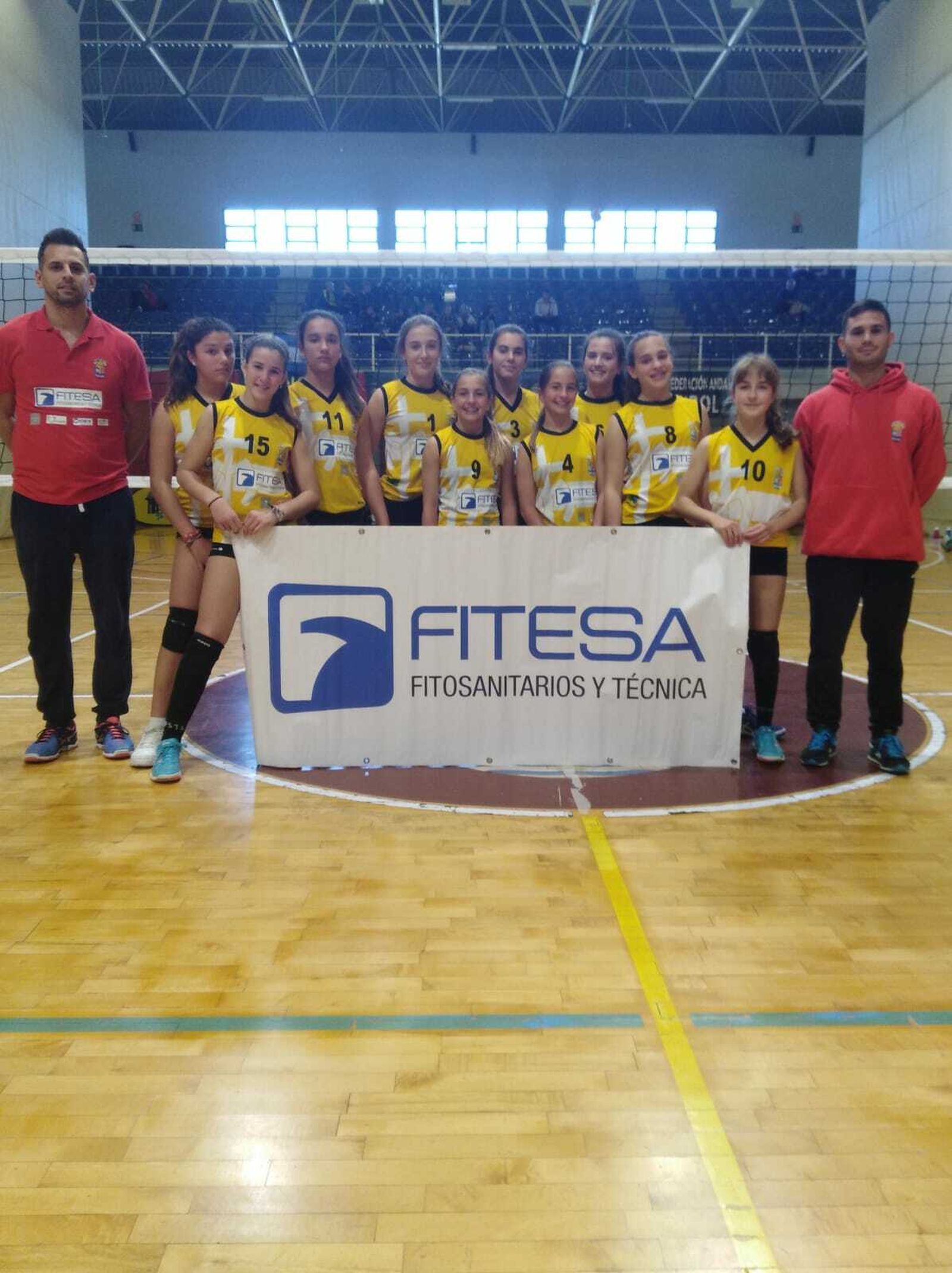Equipo del Marianistas Jerez infantil que intentará clasificarse para las semifinales.