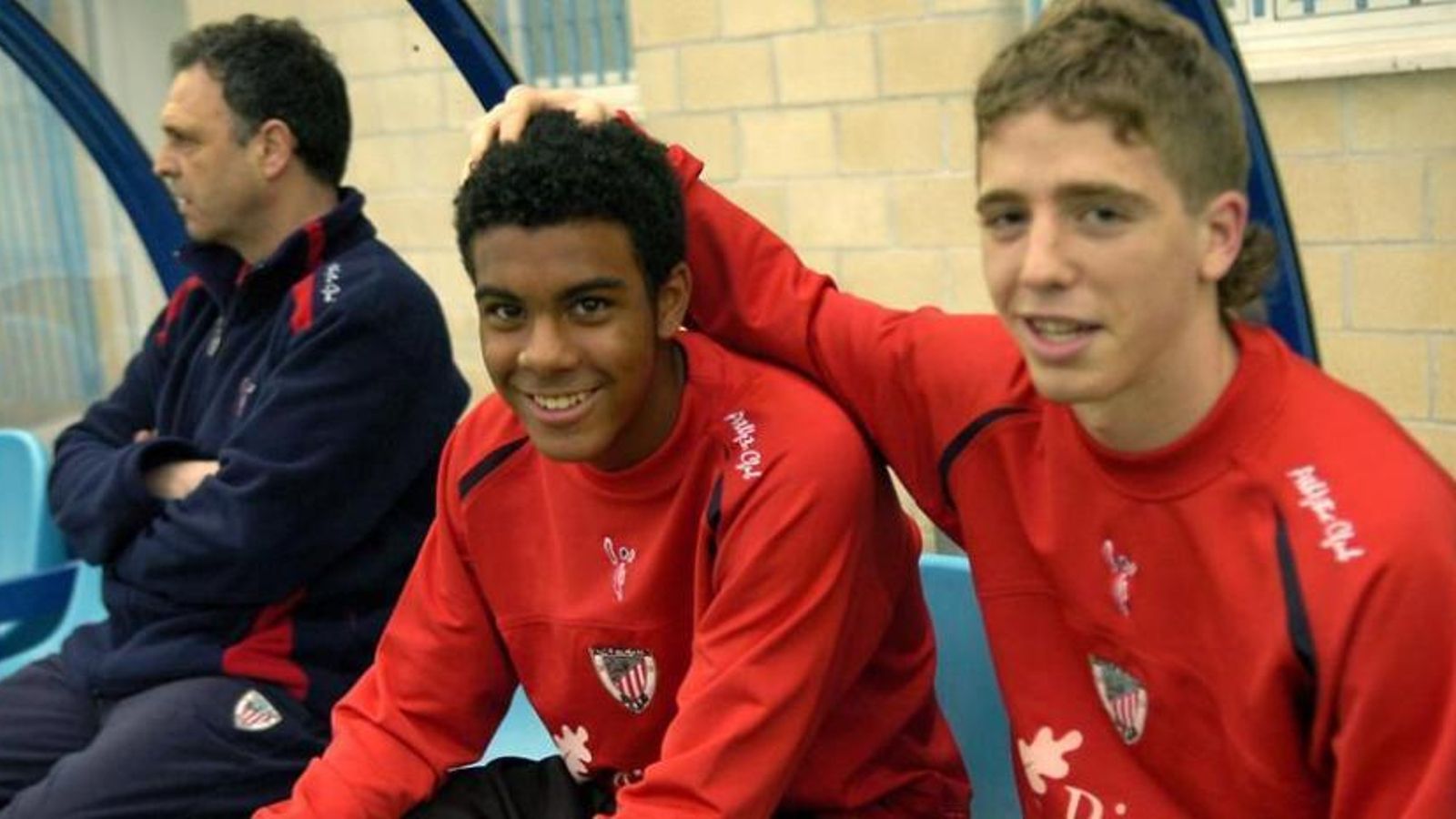 Ramalho, con Caparrós y Muniain.