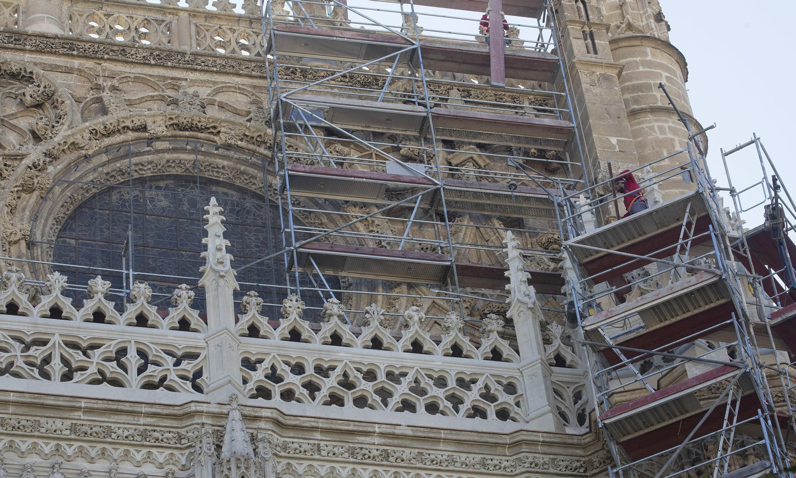 Trabajos de restauración en la Catedral.