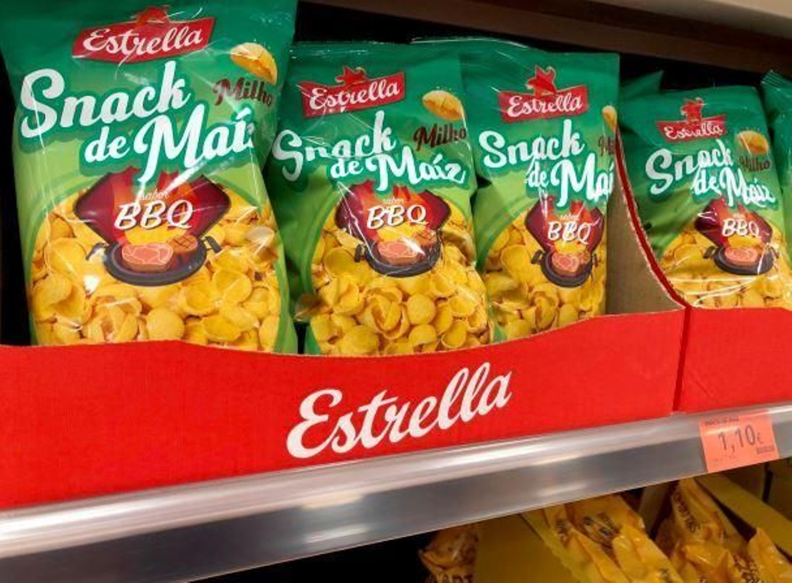 El nuevo Snack de Maíz sabor Barbacoa en el lineal de Mercadona.