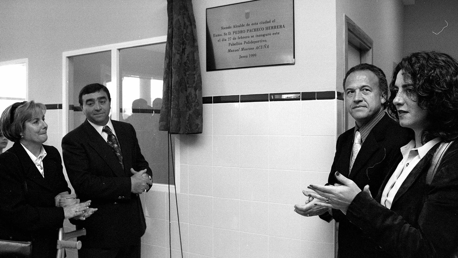 Acuña, en la inauguración del pabellón que lleva su nombre en nuestra ciudad.