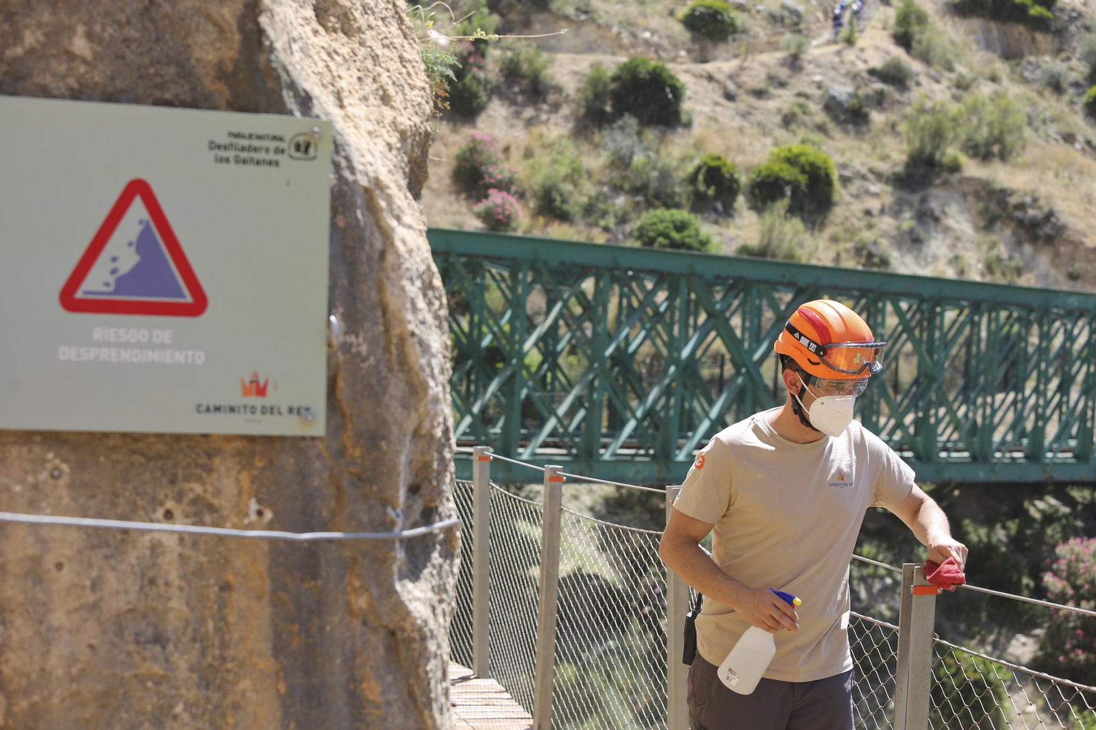 Fotos del Caminito del Rey. Así se extrema la seguridad para su reapertura en el desescalada