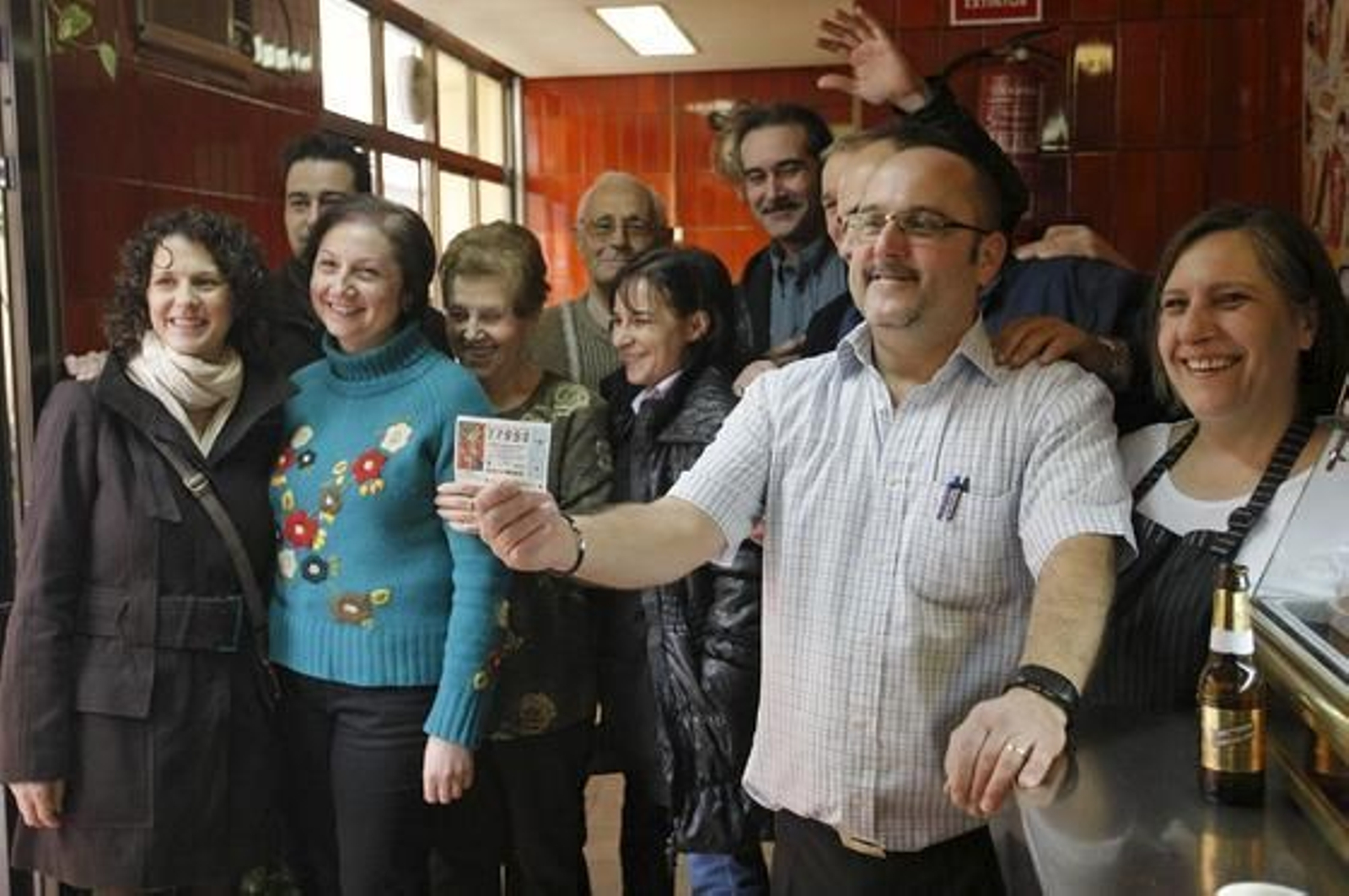 Ganadores del sorteo de Navidad.

Foto: EFE