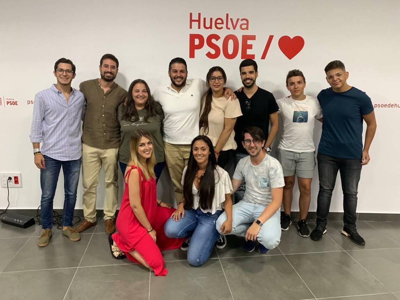 La nnueva ejecutiva de Juventudes Socialistas de Huelva.
