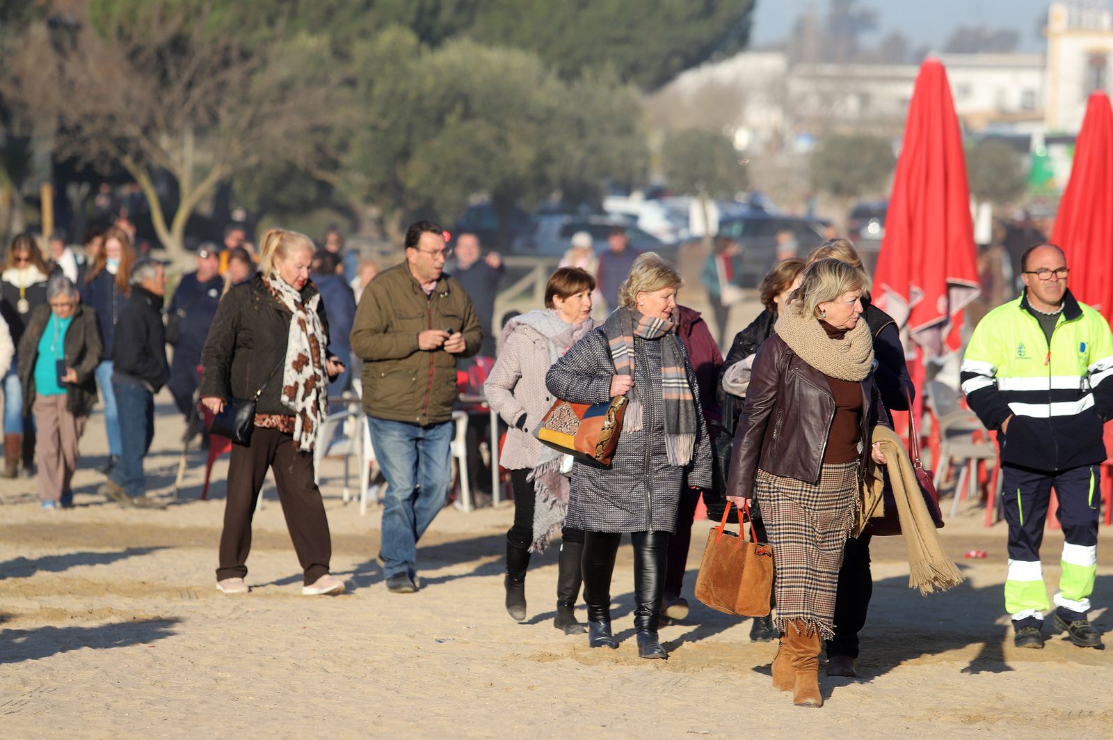 Imágenes del ambiente en la aldea del Rocío para celebrar la Candelaria
