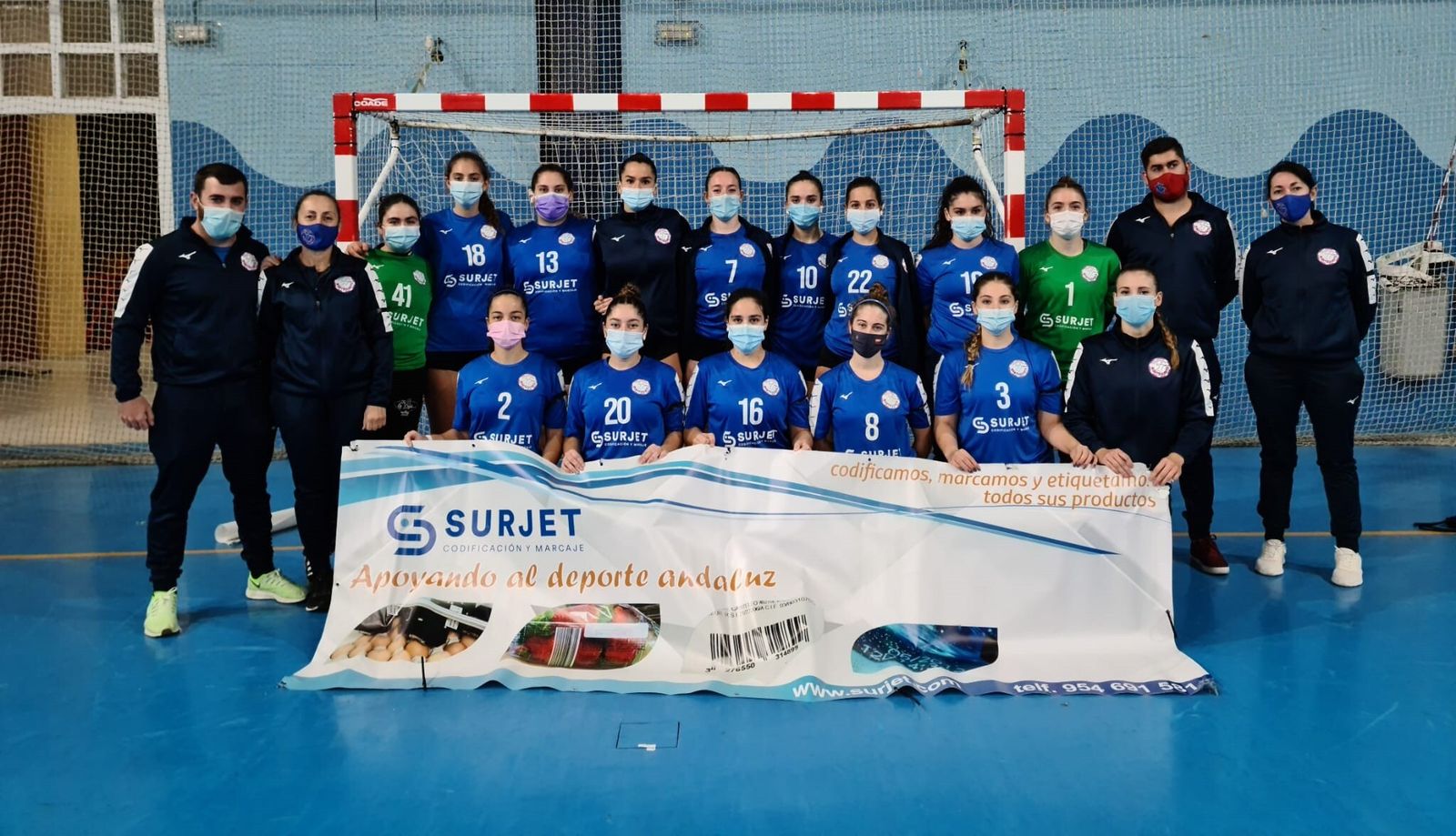 Las jugadoras del Surjet Balonmano Montequinto.