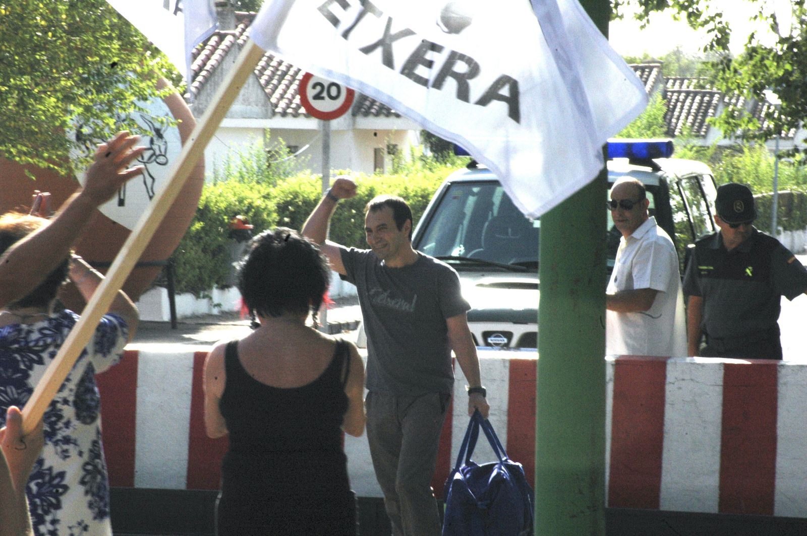 El etarra Pipe, a su salida de prisión