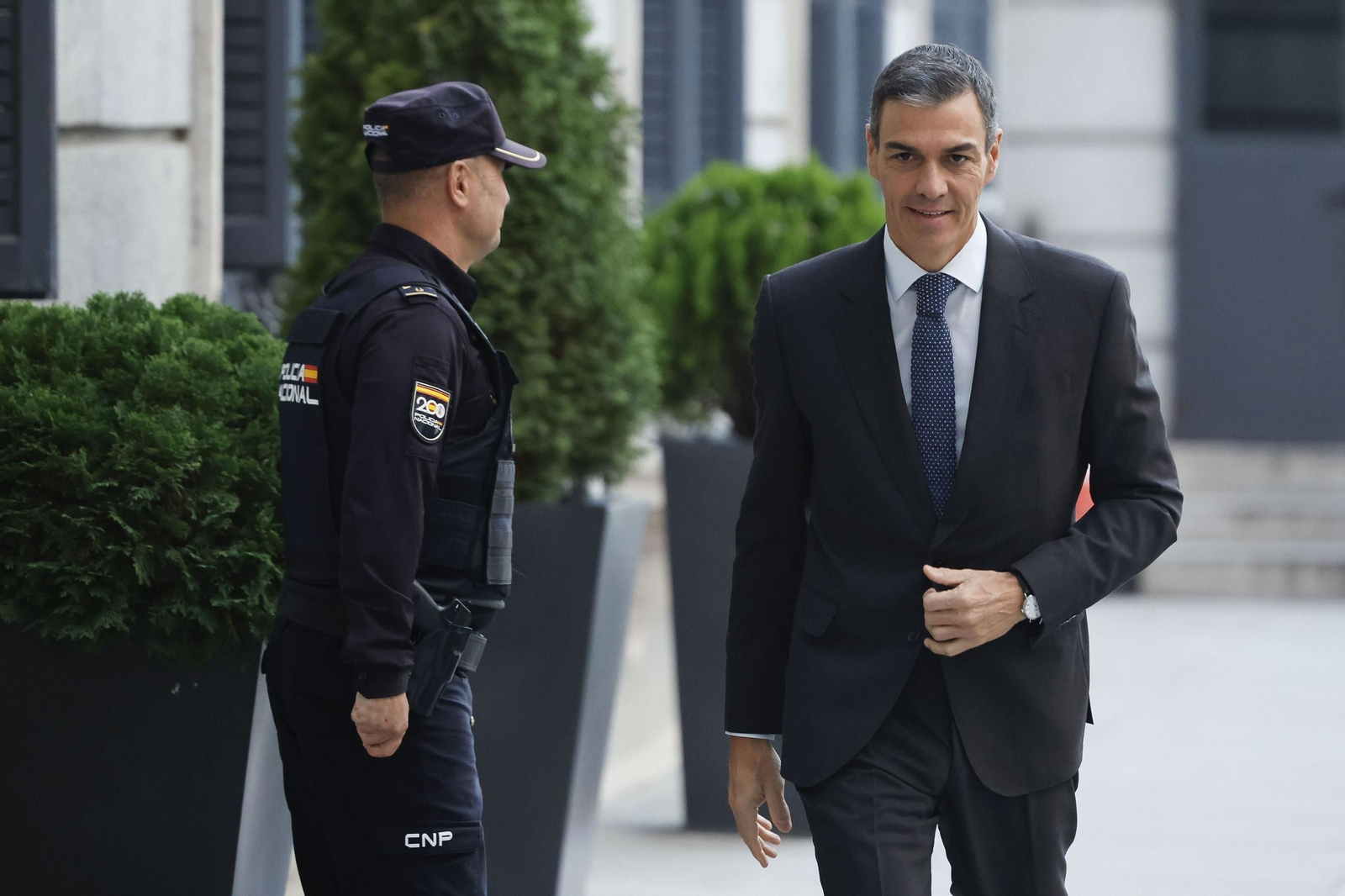 El presidente del Gobierno, Pedro Sánchez, este jueves en la sesión de control al Gobierno.